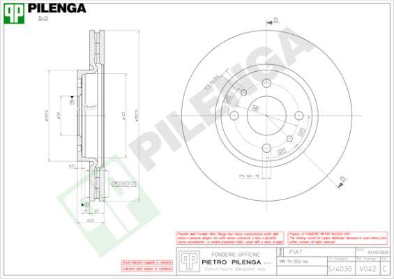 Pilenga V042 - Bremžu diski autospares.lv