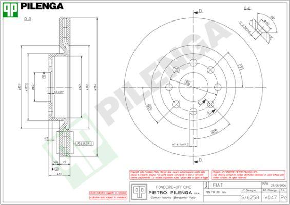 Pilenga V047 - Bremžu diski autospares.lv