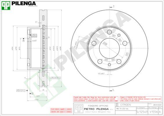 Pilenga V1556 - Bremžu diski autospares.lv