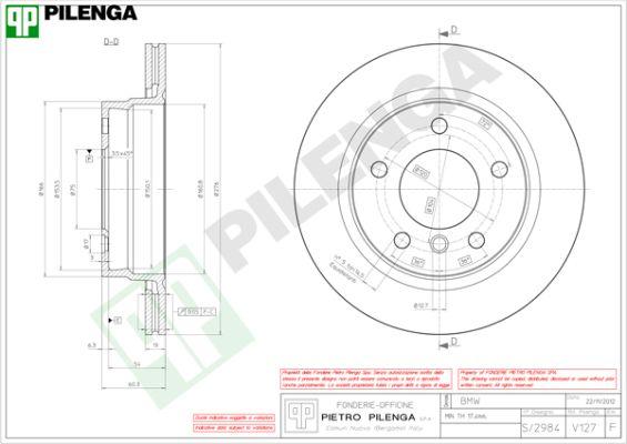 Pilenga V127 - Тормозной диск www.autospares.lv