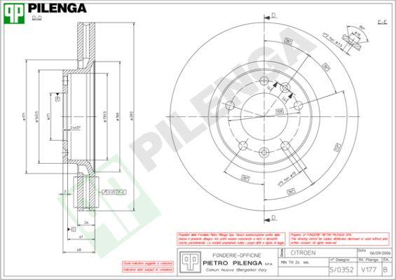 Pilenga V177 - Bremžu diski autospares.lv