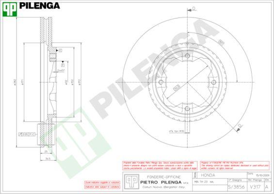 Pilenga V317 - Bremžu diski autospares.lv