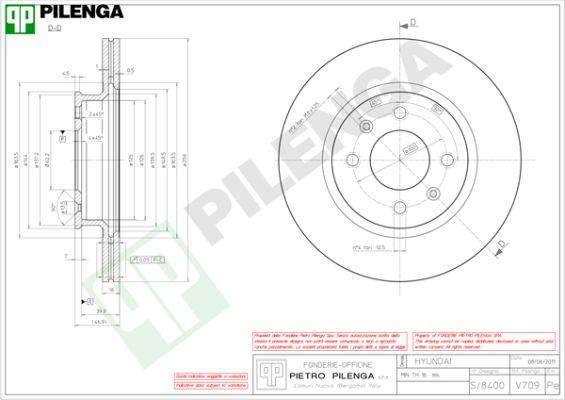 Pilenga V709 - Bremžu diski www.autospares.lv