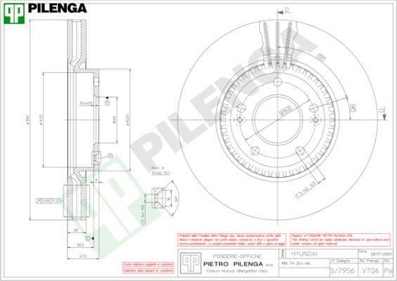 Pilenga V706 - Bremžu diski www.autospares.lv