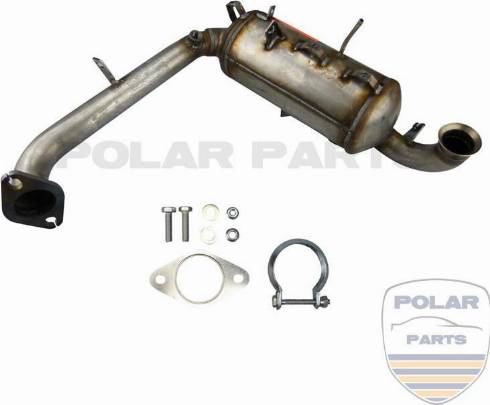 PolarParts 10002338 - Nosēdumu / Daļiņu filtrs, Izplūdes gāzu sistēma autospares.lv