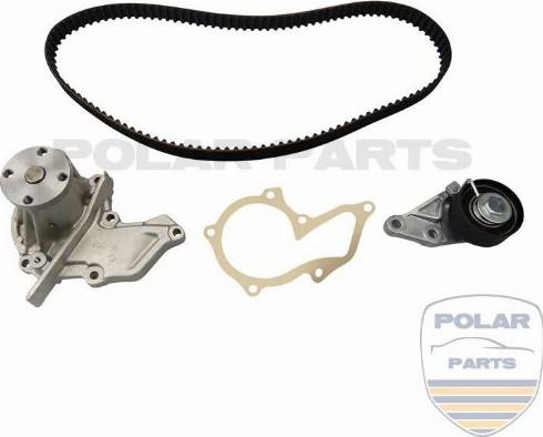 PolarParts 20000899 - Водяной насос + комплект зубчатого ремня ГРМ www.autospares.lv