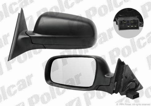 Polcar 9548516M - Korpuss, Ārējais atpakaļskata spogulis www.autospares.lv