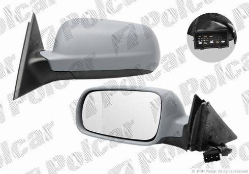 Polcar 9548513E - Ārējais atpakaļskata spogulis www.autospares.lv