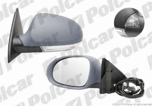 Polcar 9555516M - Ārējais atpakaļskata spogulis www.autospares.lv