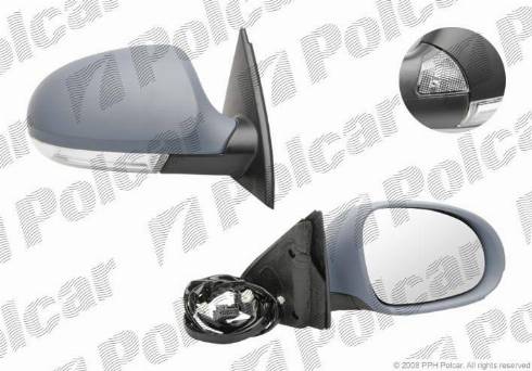 Polcar 9555526M - Ārējais atpakaļskata spogulis www.autospares.lv