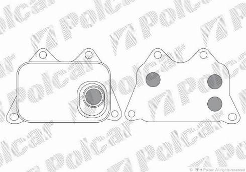 Polcar 9555L8-1 - Oil Cooler, engine oil www.autospares.lv