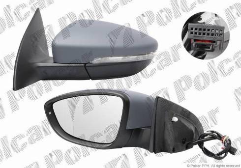 Polcar 9556514M - Наружное зеркало www.autospares.lv