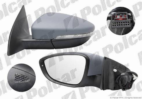 Polcar 9556516M - Ārējais atpakaļskata spogulis www.autospares.lv