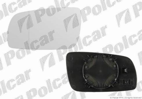 Polcar 9550545M - Spoguļstikls, Ārējais atpakaļskata spogulis www.autospares.lv