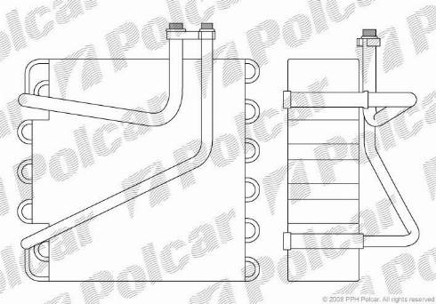 Polcar 9550P8-1 - Iztvaikotājs, Gaisa kondicionēšanas sistēma www.autospares.lv