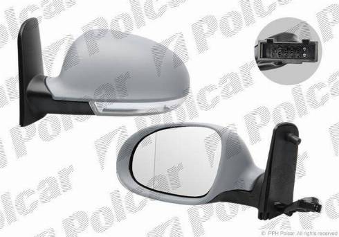 Polcar 9551526M - Ārējais atpakaļskata spogulis www.autospares.lv