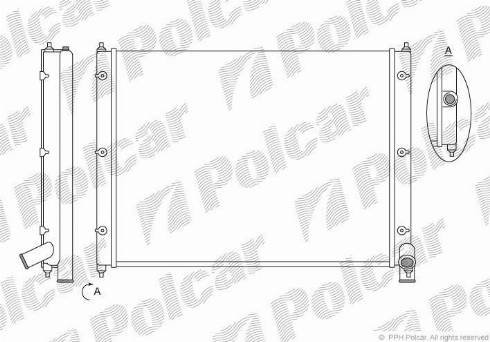 Polcar 9565081X - Radiators, Motora dzesēšanas sistēma www.autospares.lv