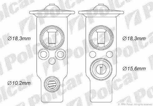 Polcar 9566KZ-1 - Izplešanās vārsts, Gaisa kond. sistēma www.autospares.lv