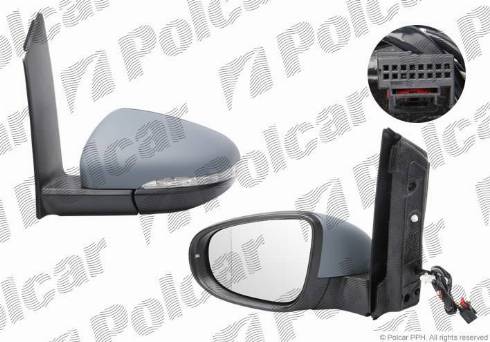 Polcar 9563515M - Ārējais atpakaļskata spogulis www.autospares.lv