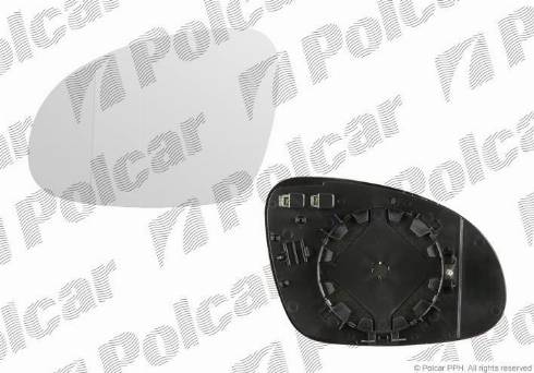 Polcar 9515545M - Spoguļstikls, Ārējais atpakaļskata spogulis www.autospares.lv