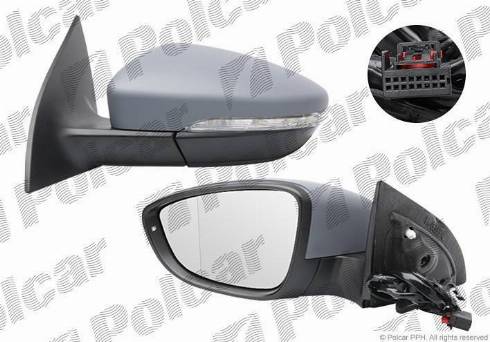 Polcar 9511514M - Ārējais atpakaļskata spogulis www.autospares.lv