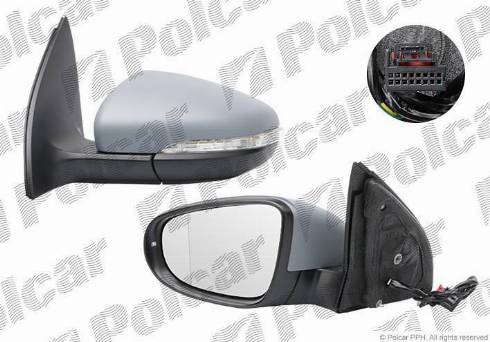 Polcar 9518526E - Ārējais atpakaļskata spogulis www.autospares.lv