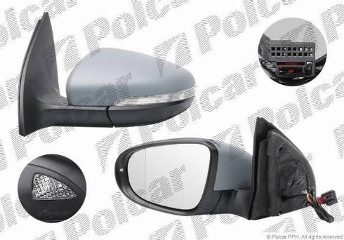 Polcar 9518517E - Ārējais atpakaļskata spogulis www.autospares.lv