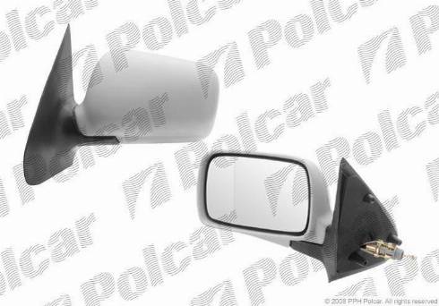 Polcar 9524512E - Ārējais atpakaļskata spogulis www.autospares.lv