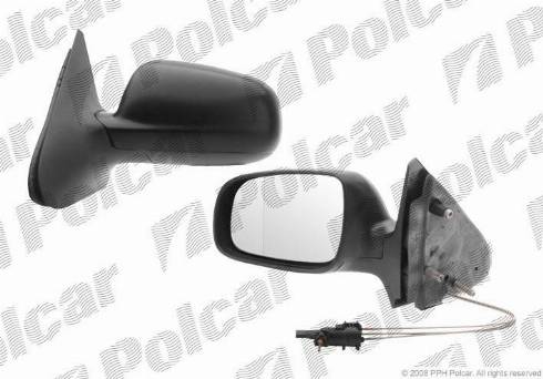 Polcar 9525511M - Spoguļstikls, Ārējais atpakaļskata spogulis www.autospares.lv