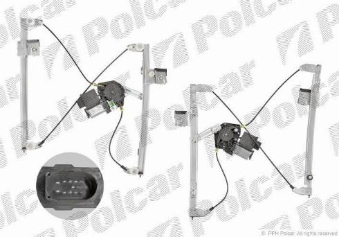 Polcar 9525PSE10 - Stikla pacelšanas mehānisms www.autospares.lv