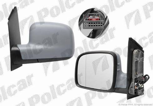 Polcar 9575515E - Ārējais atpakaļskata spogulis www.autospares.lv