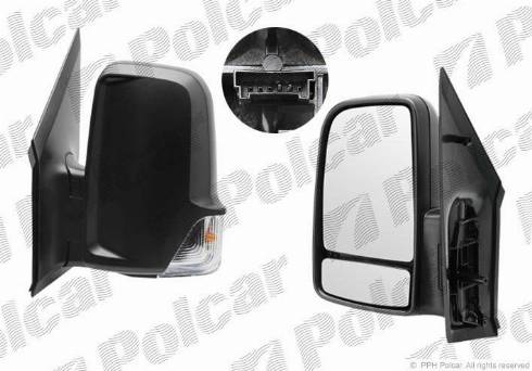 Polcar 957251-M - Ārējais atpakaļskata spogulis www.autospares.lv