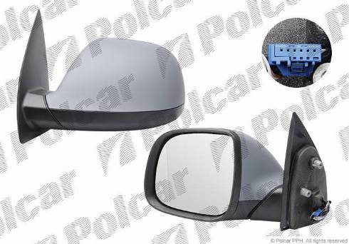 Polcar 95P1513M - Ārējais atpakaļskata spogulis www.autospares.lv