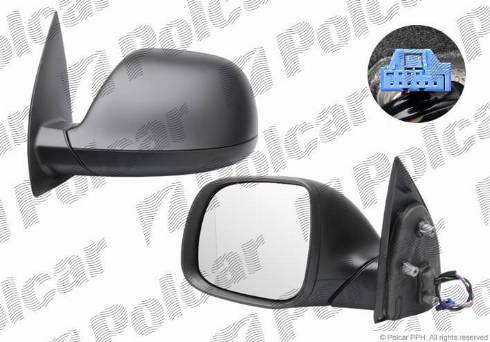 Polcar 95P1512M - Ārējais atpakaļskata spogulis www.autospares.lv