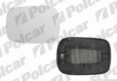 Polcar 9090542M - Spoguļstikls, Ārējais atpakaļskata spogulis www.autospares.lv