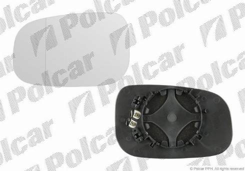 Polcar 9043542M - Spoguļstikls, Ārējais atpakaļskata spogulis www.autospares.lv