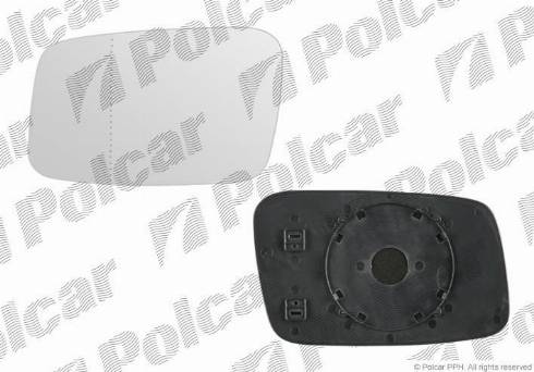 Polcar 9085545M - Spoguļstikls, Ārējais atpakaļskata spogulis www.autospares.lv