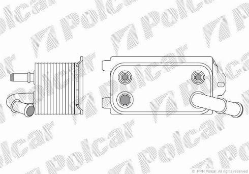 Polcar 9071L81X - Eļļas radiators, Motoreļļa www.autospares.lv