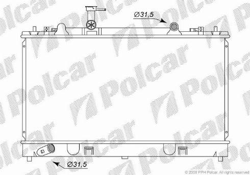 Polcar 4519085K - Radiators, Motora dzesēšanas sistēma www.autospares.lv