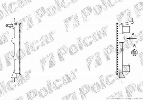 Polcar 555508-2 - Radiators, Motora dzesēšanas sistēma www.autospares.lv