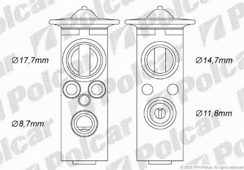 Polcar 5555KZ-1 - Izplešanās vārsts, Gaisa kond. sistēma www.autospares.lv