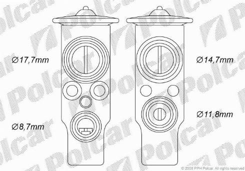 Polcar 5556KZ-1 - Izplešanās vārsts, Gaisa kond. sistēma www.autospares.lv