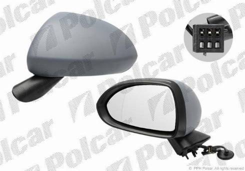 Polcar 5558524M - Ārējais atpakaļskata spogulis www.autospares.lv