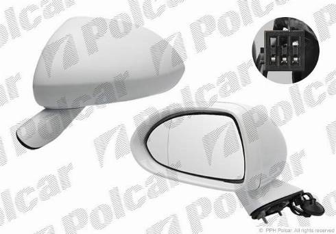 Polcar 5558525E - Ārējais atpakaļskata spogulis www.autospares.lv