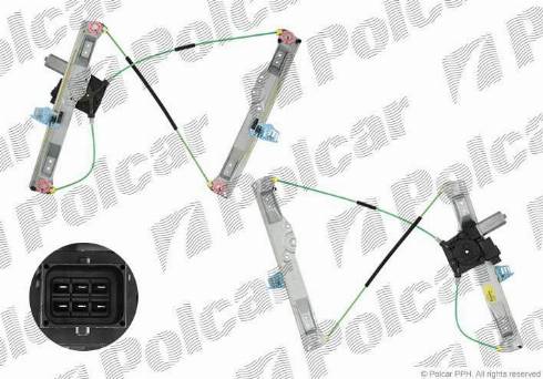 Polcar 5558PSE1 - Stikla pacelšanas mehānisms www.autospares.lv