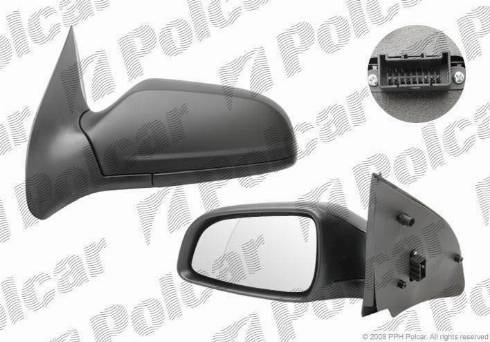 Polcar 5509521M - Ārējais atpakaļskata spogulis www.autospares.lv