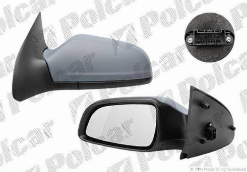 Polcar 5509518E - Ārējais atpakaļskata spogulis www.autospares.lv