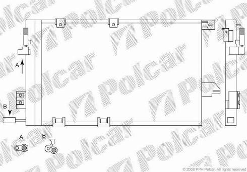 Polcar 5508K8C1 - Kondensators, Gaisa kond. sistēma www.autospares.lv