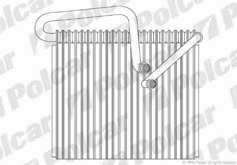 Polcar 5508P8-1 - Iztvaikotājs, Gaisa kondicionēšanas sistēma www.autospares.lv