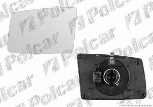 Polcar 550755-M - Spoguļstikls, Ārējais atpakaļskata spogulis www.autospares.lv